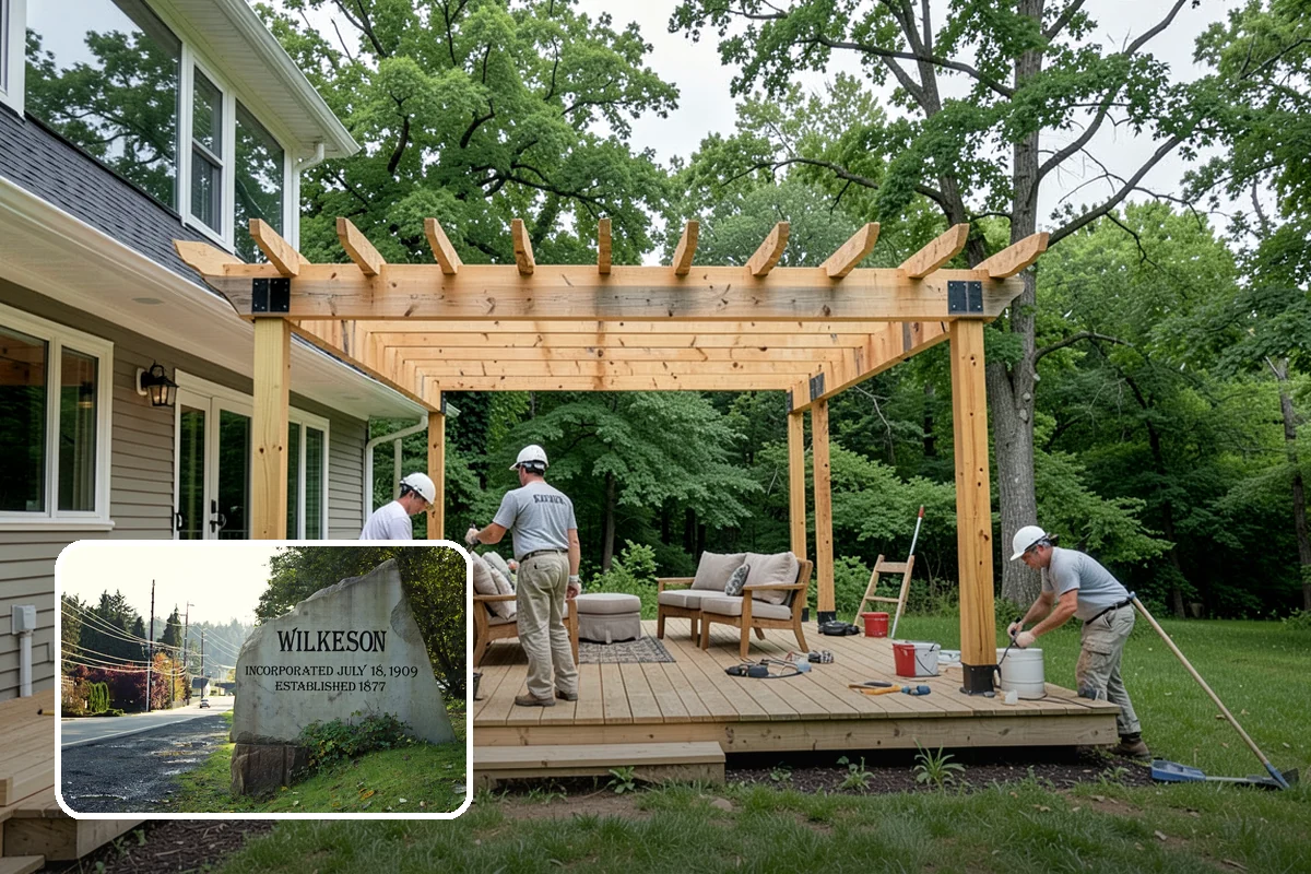 Arbor Construction in Wilkeson, Pierce County, WA - Defines garden entries and pathways