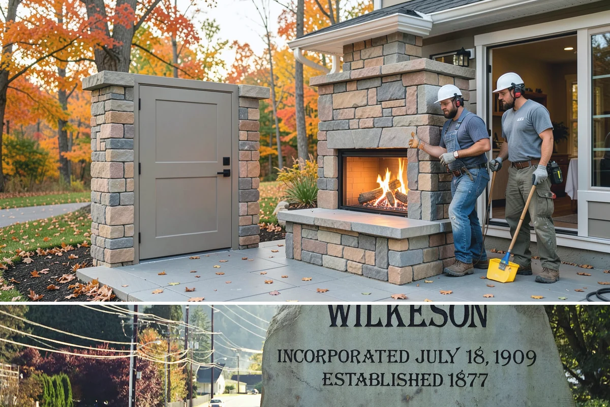Arbor Construction in Wilkeson, Pierce County, WA - Install in spring or summer so footings cure and finishes bond before fall planting and rain.