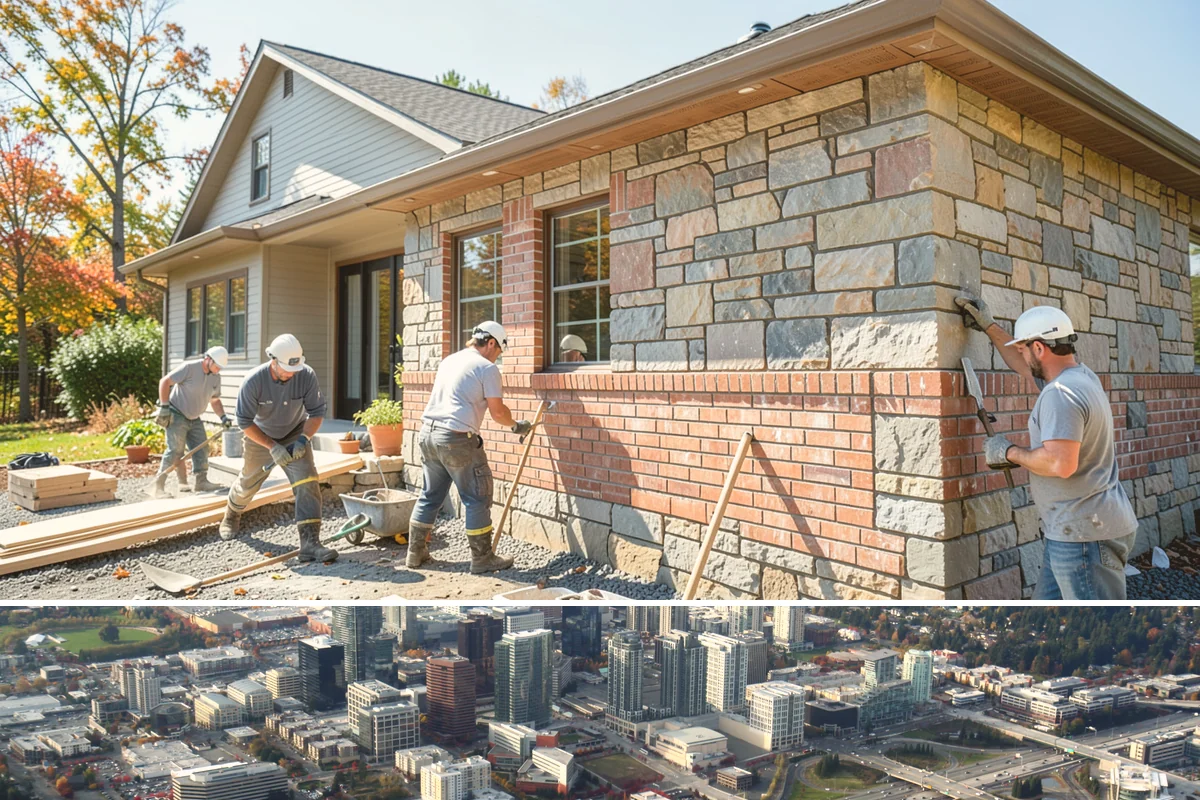 Asphalt Shingle Roof Installation in Bellevue, King County, WA - Warm, dry summer days let shingle adhesive strips seal properly for a wind-resistant roof.