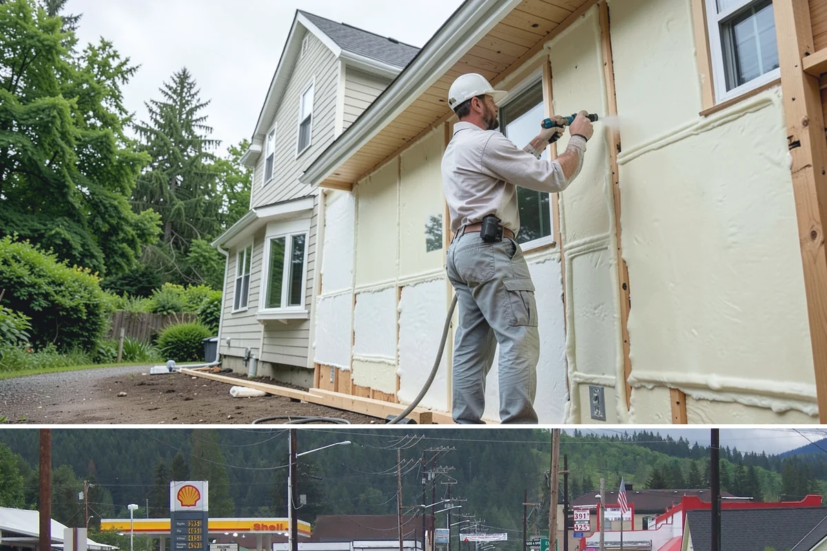 Asphalt Shingle Roof Installation in Granite Falls, Snohomish County, WA - Warm, dry summer days let shingle adhesive strips seal properly for a wind-resistant roof.