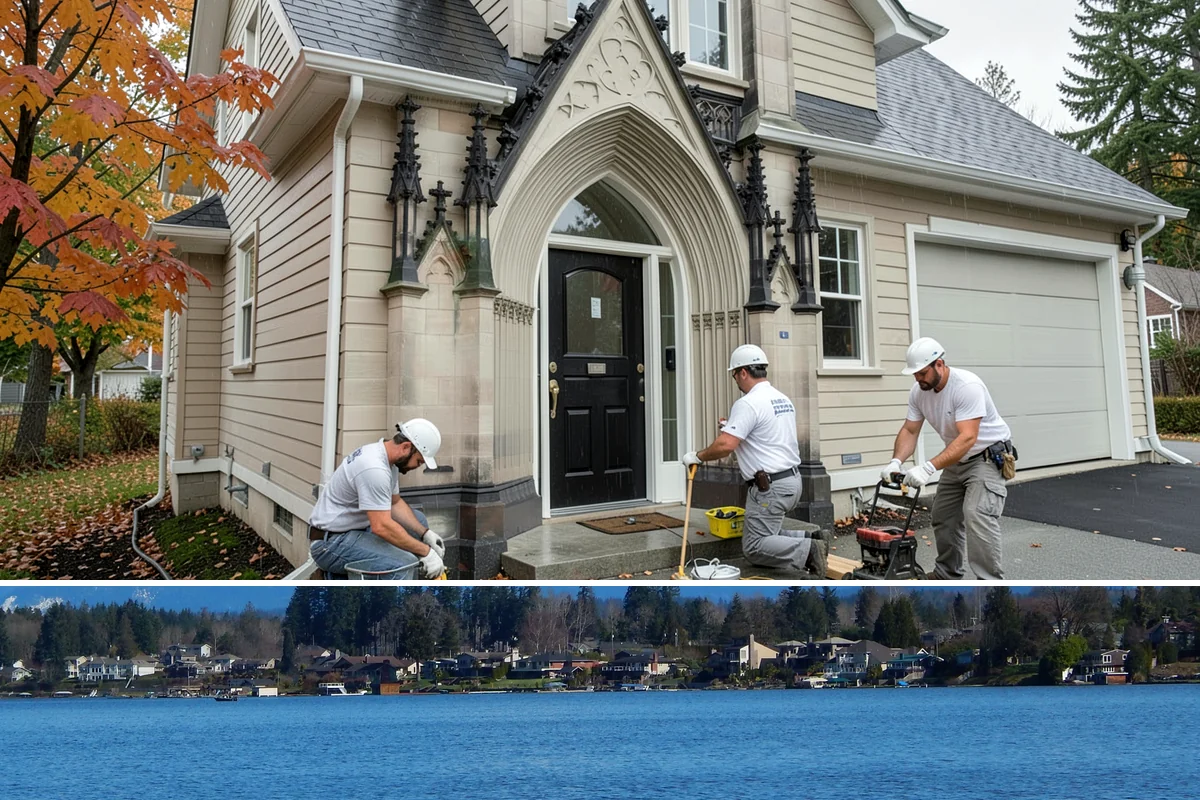 Asphalt Shingle Roof Installation in Lake Stevens, Snohomish County, WA - Warm, dry summer days let shingle adhesive strips seal properly for a wind-resistant roof.
