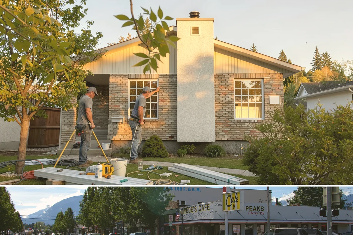 Asphalt Shingle Roof Installation in North Bend, King County, WA - Warm, dry summer days let shingle adhesive strips seal properly for a wind-resistant roof.