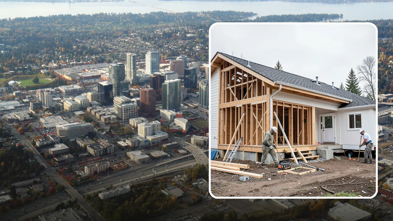 Attached ADU Construction in Bellevue, King County, WA - Attached ADU construction that adds a connected living unit to your existing Western Washington home.
