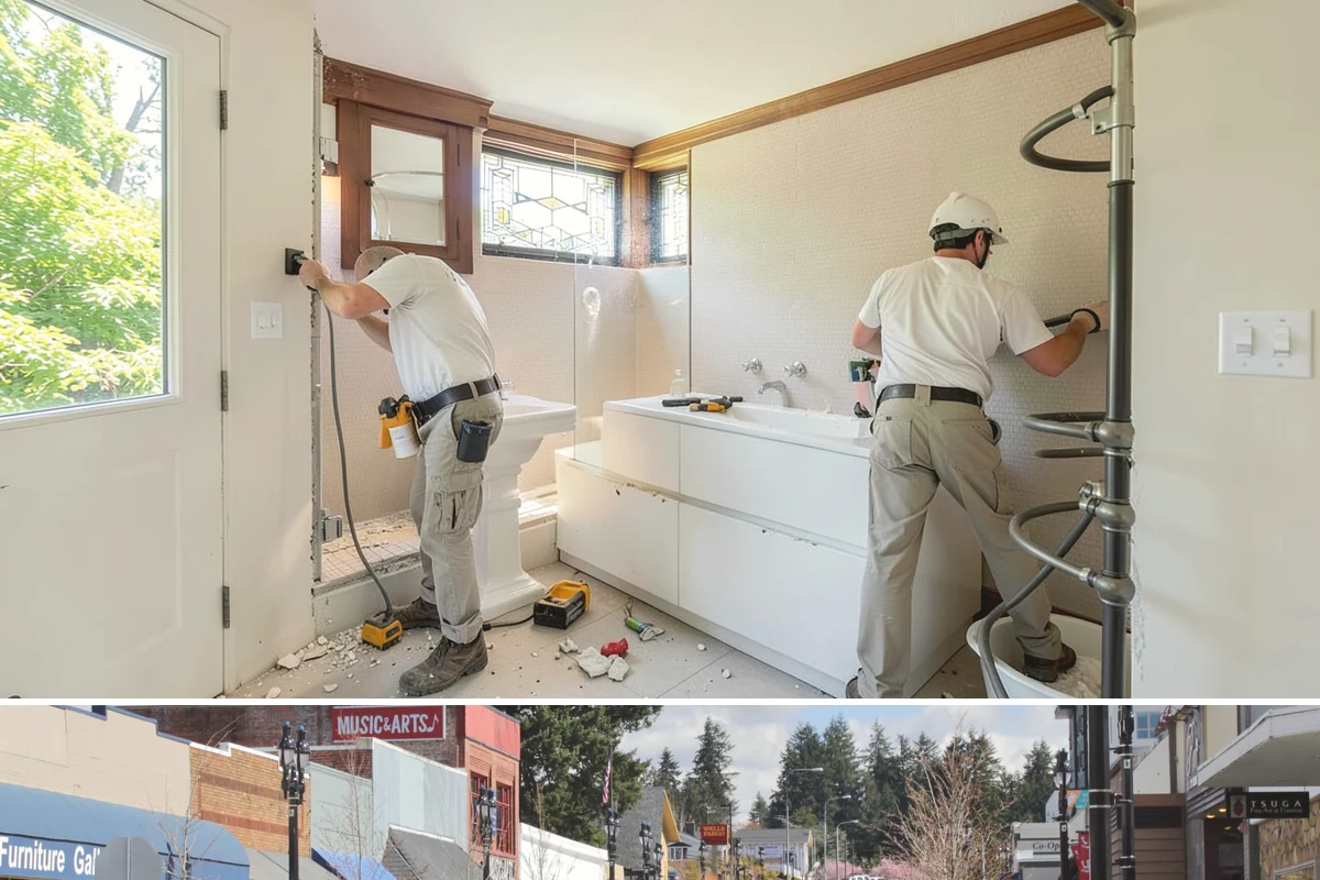 Attached ADU Construction in Bothell, King County, WA - Attached ADU work involves some exterior tie-in, so scheduling the connection during drier weather keeps the existing home...