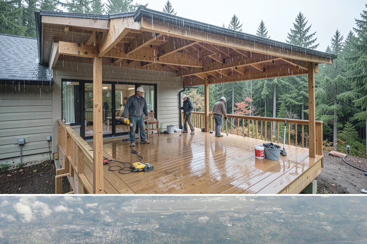 Attached ADU Construction in Burien, King County, WA - Attached ADU work involves some exterior tie-in, so scheduling the connection during drier weather keeps the existing home...