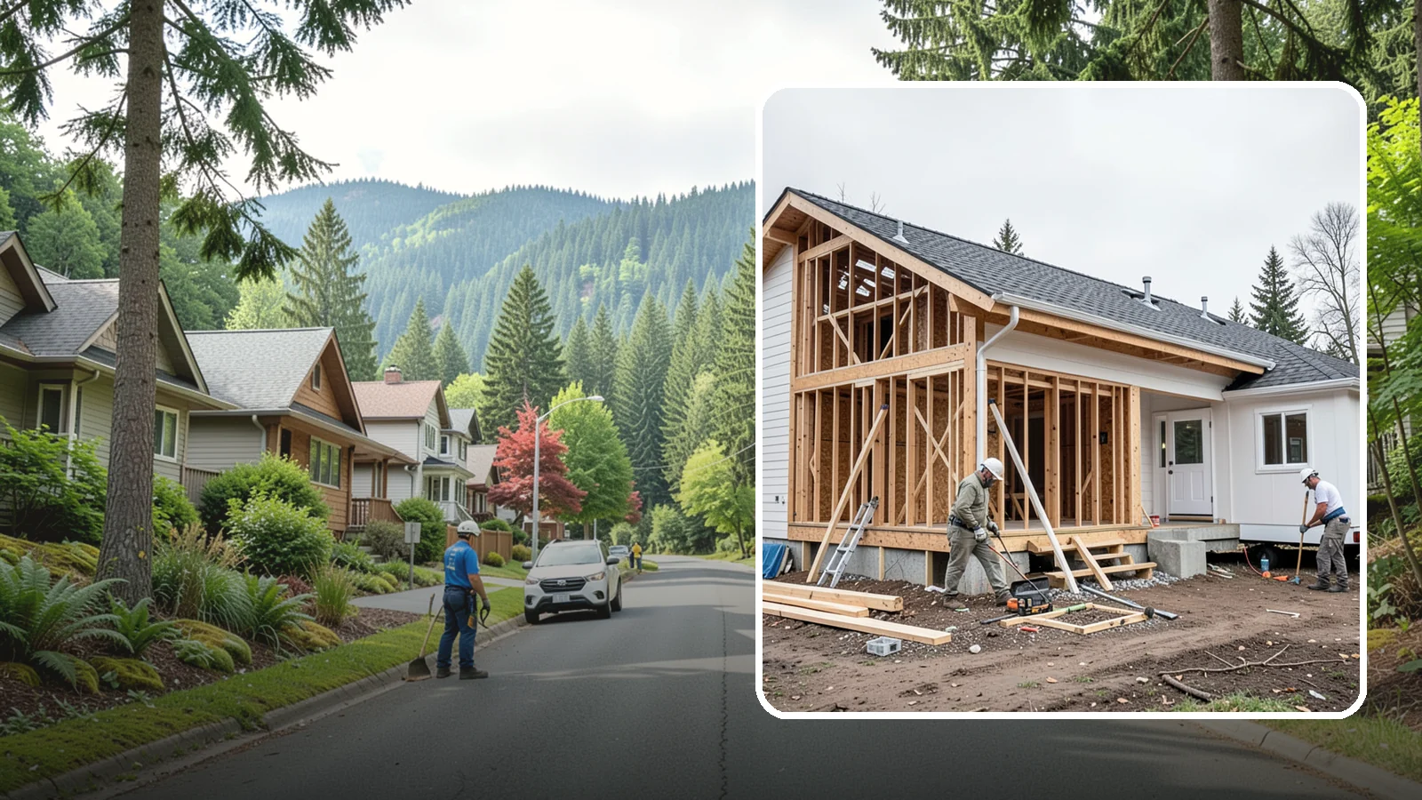 Attached ADU Construction in Darrington, Snohomish County, WA - Attached ADU construction that adds a connected living unit to your existing Western Washington home.