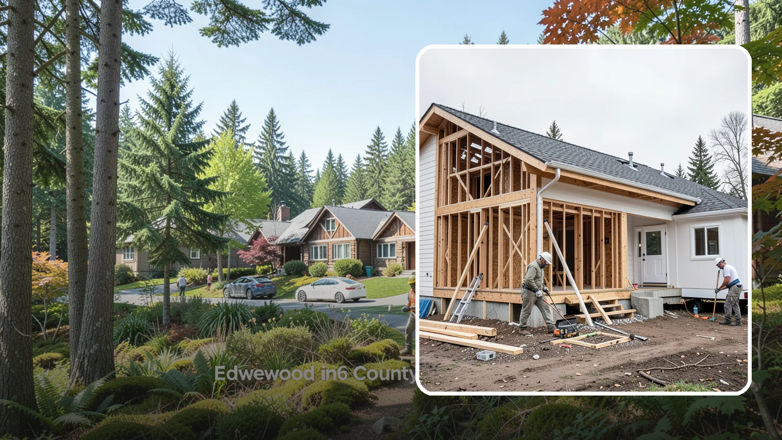 Attached ADU Construction in Edgewood, Pierce County, WA - Attached ADU construction that adds a connected living unit to your existing Western Washington home.