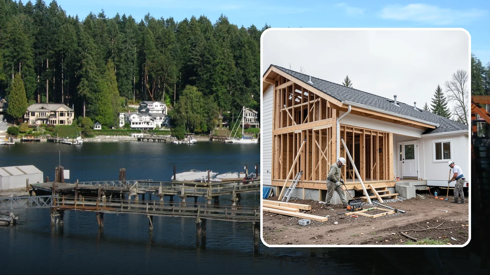 Attached ADU Construction in Gig Harbor, Pierce County, WA - Attached ADU construction that adds a connected living unit to your existing Western Washington home.