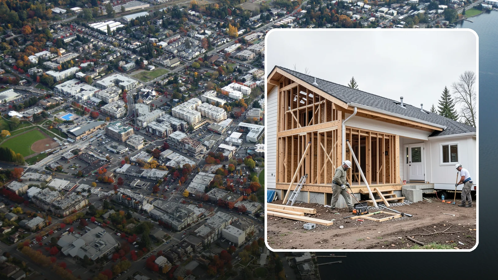 Attached ADU Construction in Kirkland, King County, WA - Attached ADU construction that adds a connected living unit to your existing Western Washington home.