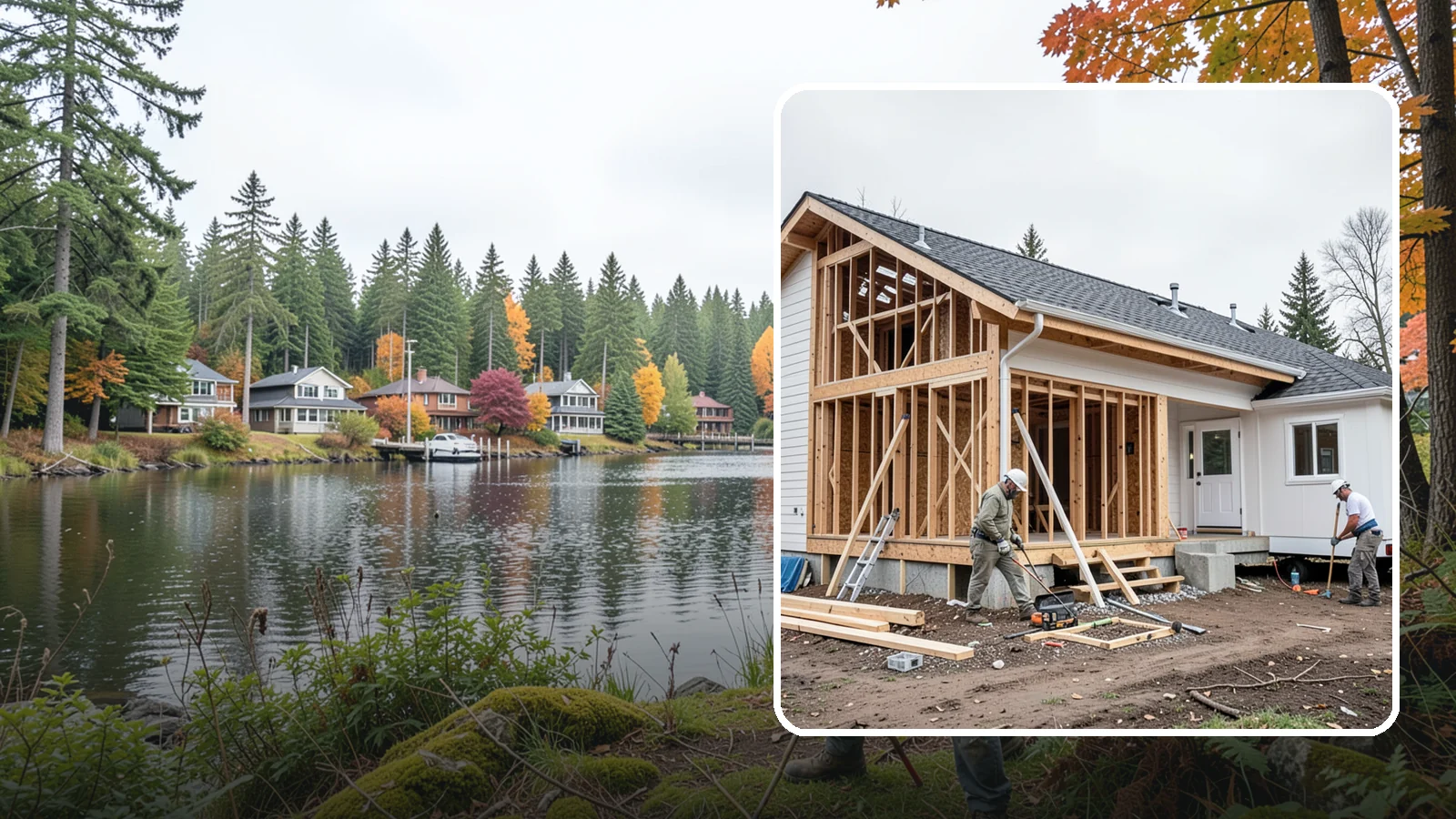 Attached ADU Construction in La Conner, Skagit County, WA - Attached ADU construction that adds a connected living unit to your existing Western Washington home.