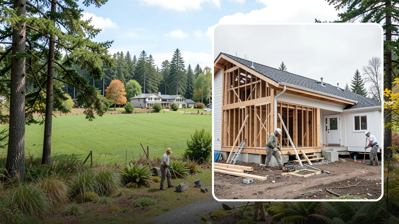 Attached ADU Construction in Lyman, Skagit County, WA - Attached ADU construction that adds a connected living unit to your existing Western Washington home.