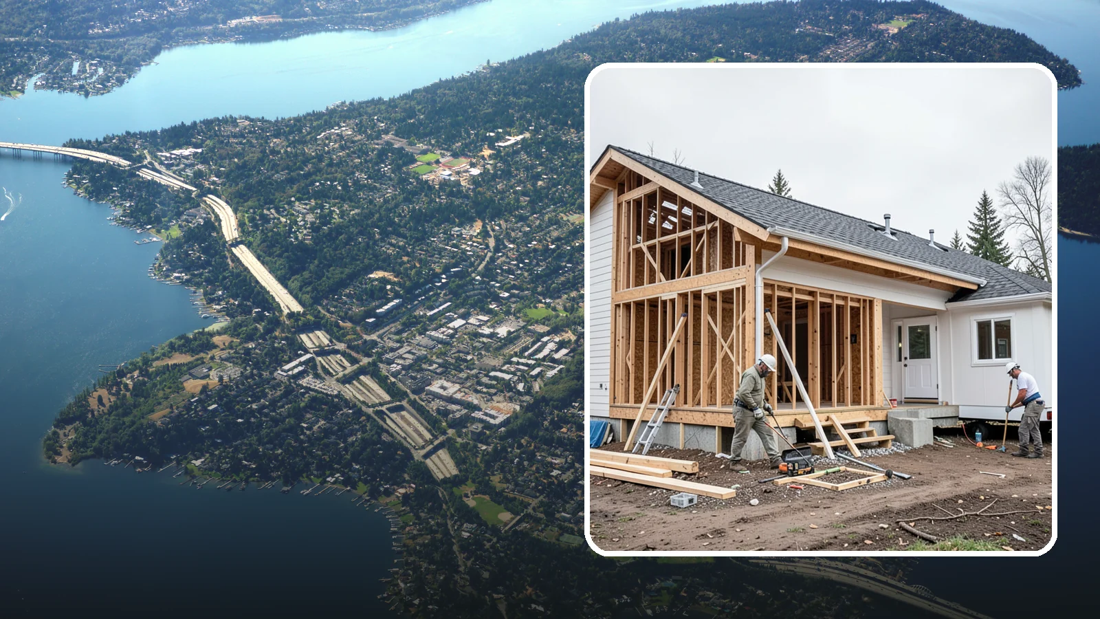 Attached ADU Construction in Mercer Island, King County, WA - Attached ADU construction that adds a connected living unit to your existing Western Washington home.