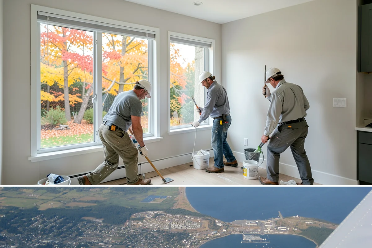 Attached ADU Construction in Oak Harbor, Island County, WA - Attached ADU work involves some exterior tie-in, so scheduling the connection during drier weather keeps the existing home...