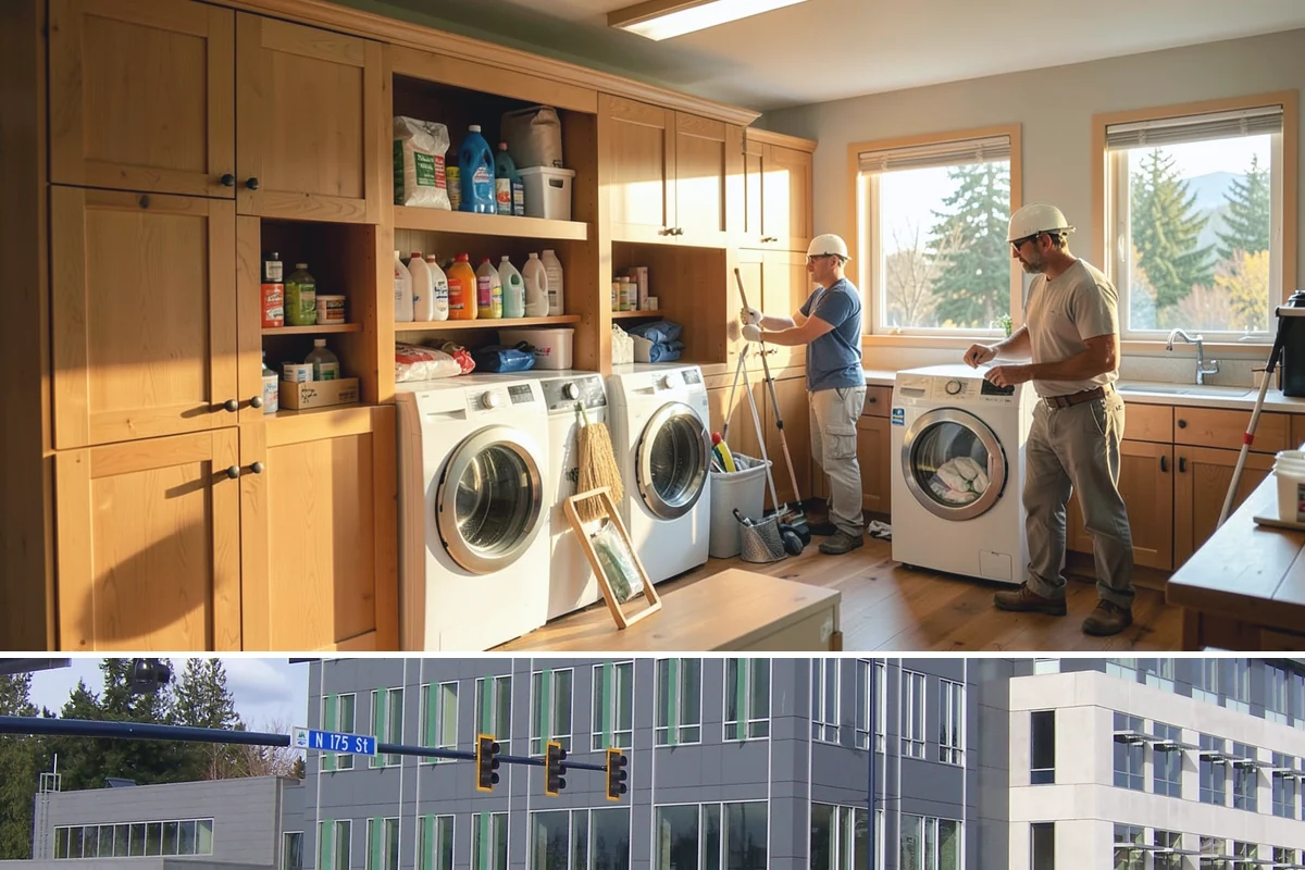Attached ADU Construction in Shoreline, King County, WA - Attached ADU work involves some exterior tie-in, so scheduling the connection during drier weather keeps the existing home...