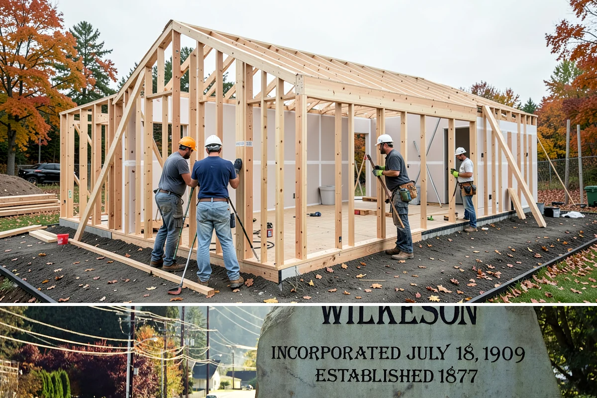 Attached ADU Construction in Wilkeson, Pierce County, WA - Attached ADU work involves some exterior tie-in, so scheduling the connection during drier weather keeps the existing home...