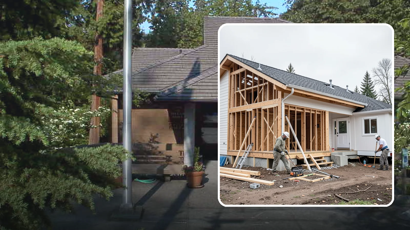 Attached ADU Construction in Yarrow Point, King County, WA - Attached ADU construction that adds a connected living unit to your existing Western Washington home.