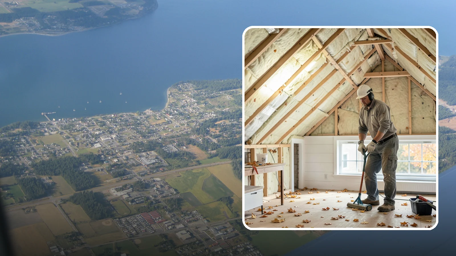 Attic Air Sealing in Coupeville, Island County, WA - We seal attic air leaks that let warm, moist indoor air escape and undermine your insulation.
