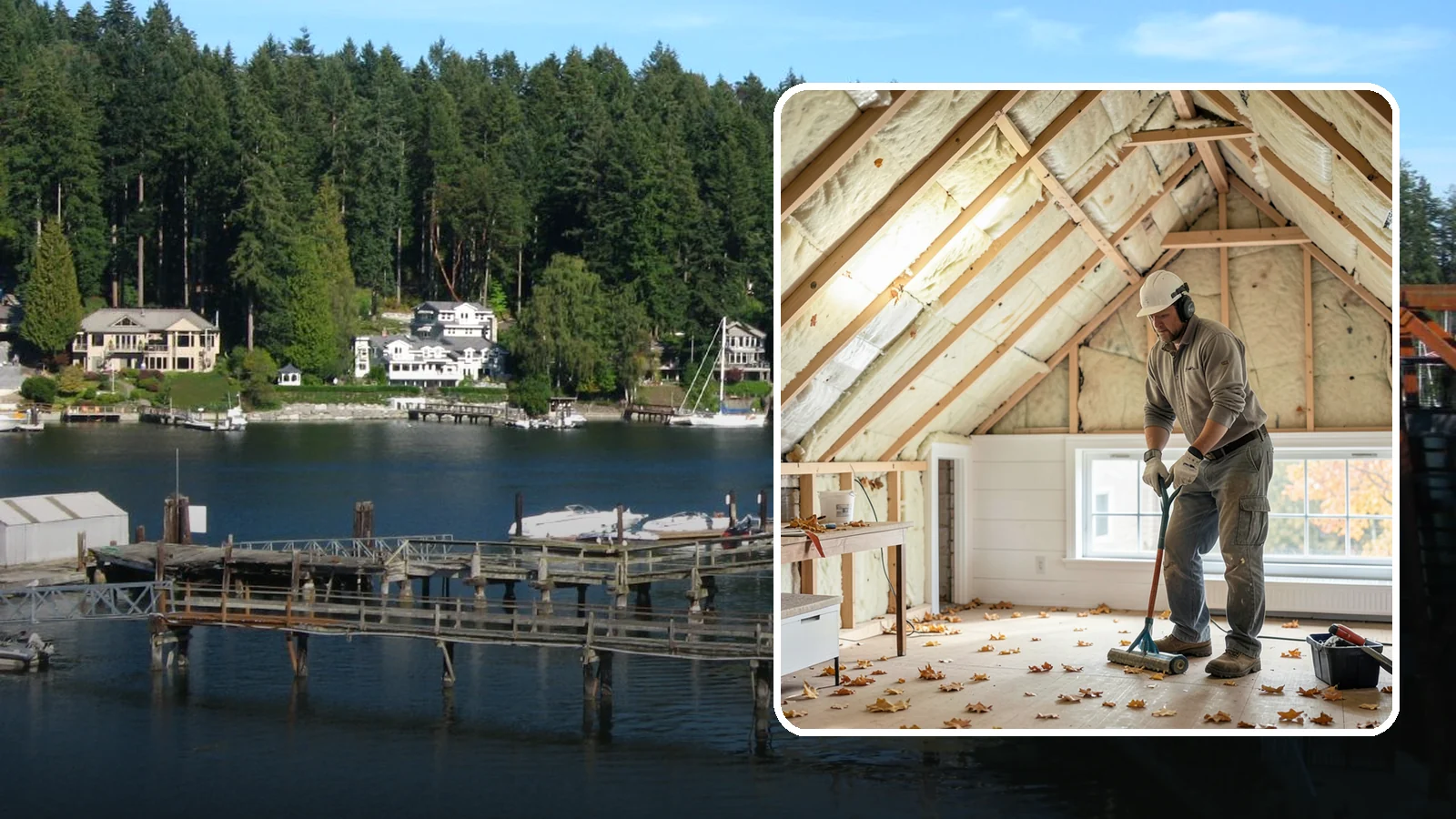 Attic Air Sealing in Gig Harbor, Pierce County, WA - We seal attic air leaks that let warm, moist indoor air escape and undermine your insulation.