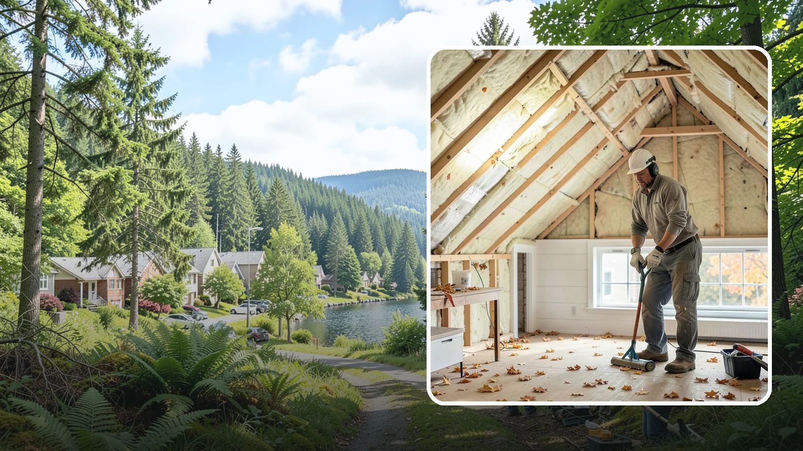 Attic Air Sealing in Lake Forest Park, King County, WA - We seal attic air leaks that let warm, moist indoor air escape and undermine your insulation.