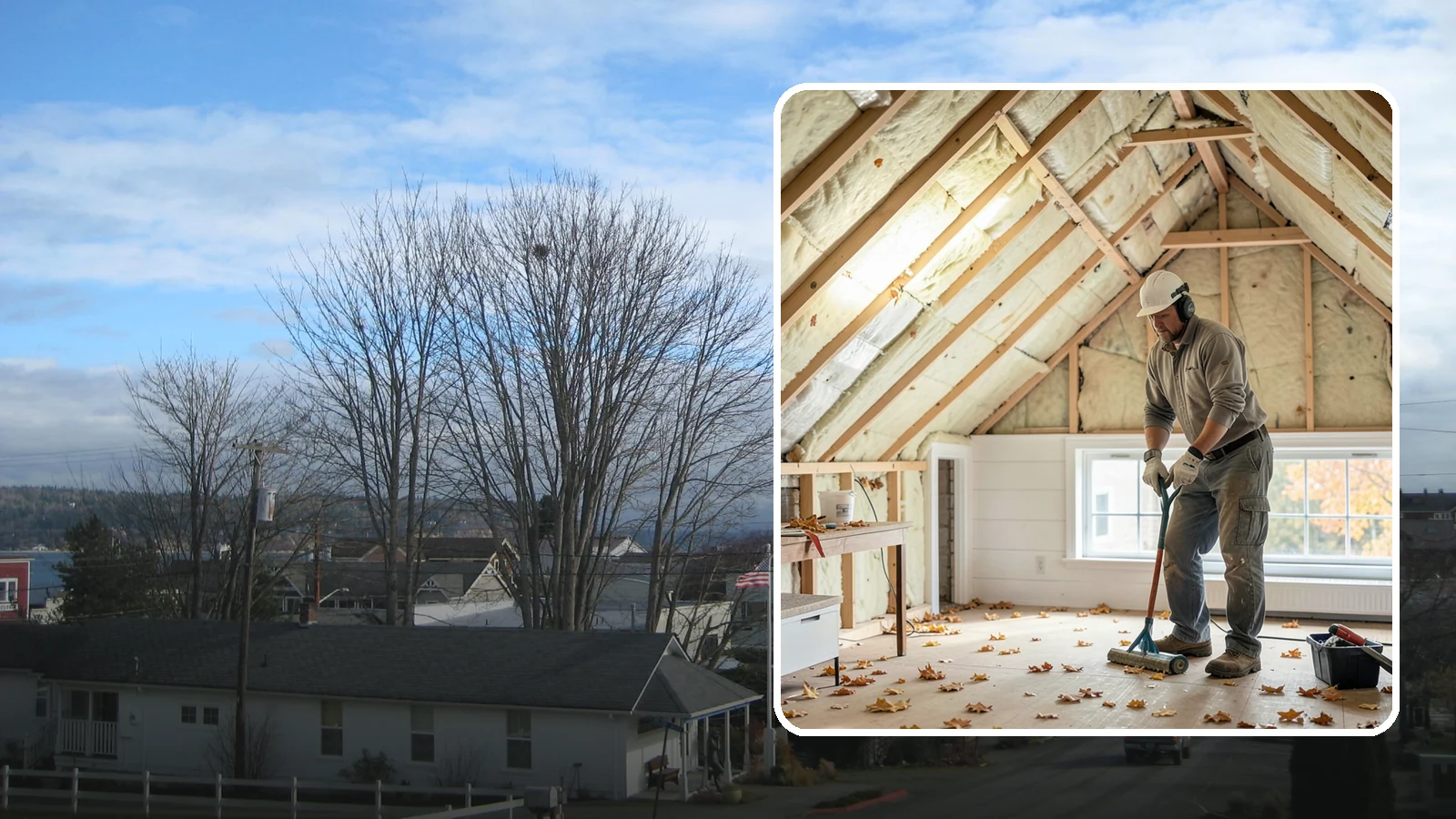 Attic Air Sealing in Langley, Island County, WA - We seal attic air leaks that let warm, moist indoor air escape and undermine your insulation.