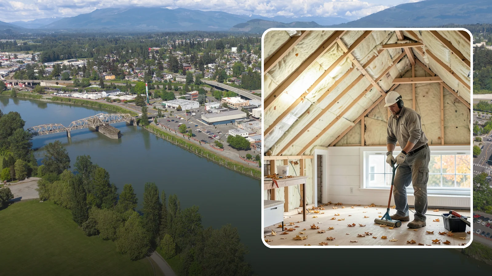 Attic Air Sealing in Mount Vernon, Skagit County, WA - We seal attic air leaks that let warm, moist indoor air escape and undermine your insulation.
