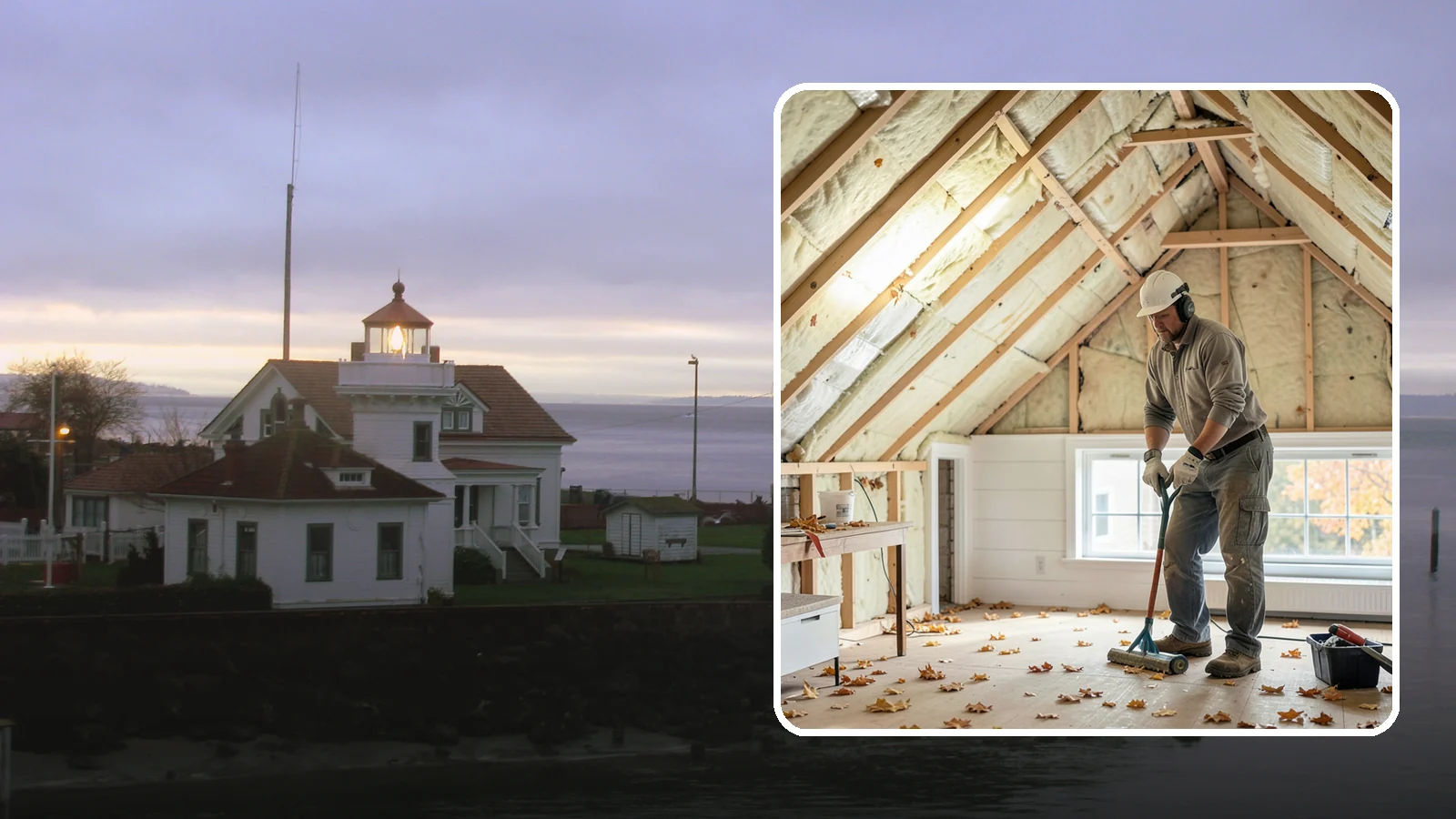 Attic Air Sealing in Mukilteo, Snohomish County, WA - We seal attic air leaks that let warm, moist indoor air escape and undermine your insulation.