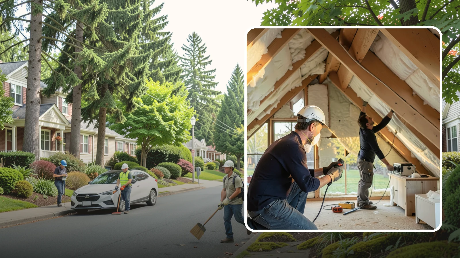 Attic Insulation Installation in Beaux Arts Village, King County, WA - We add and upgrade attic insulation to keep Western Washington homes warmer in winter and lower on energy bills.