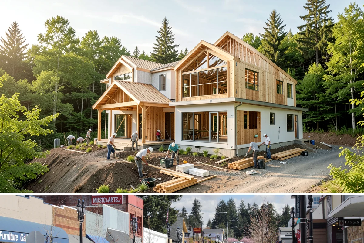 Attic Insulation Installation in Bothell, King County, WA - Fall is an ideal time to upgrade attic insulation before heating season, though we install comfortably year-round.
