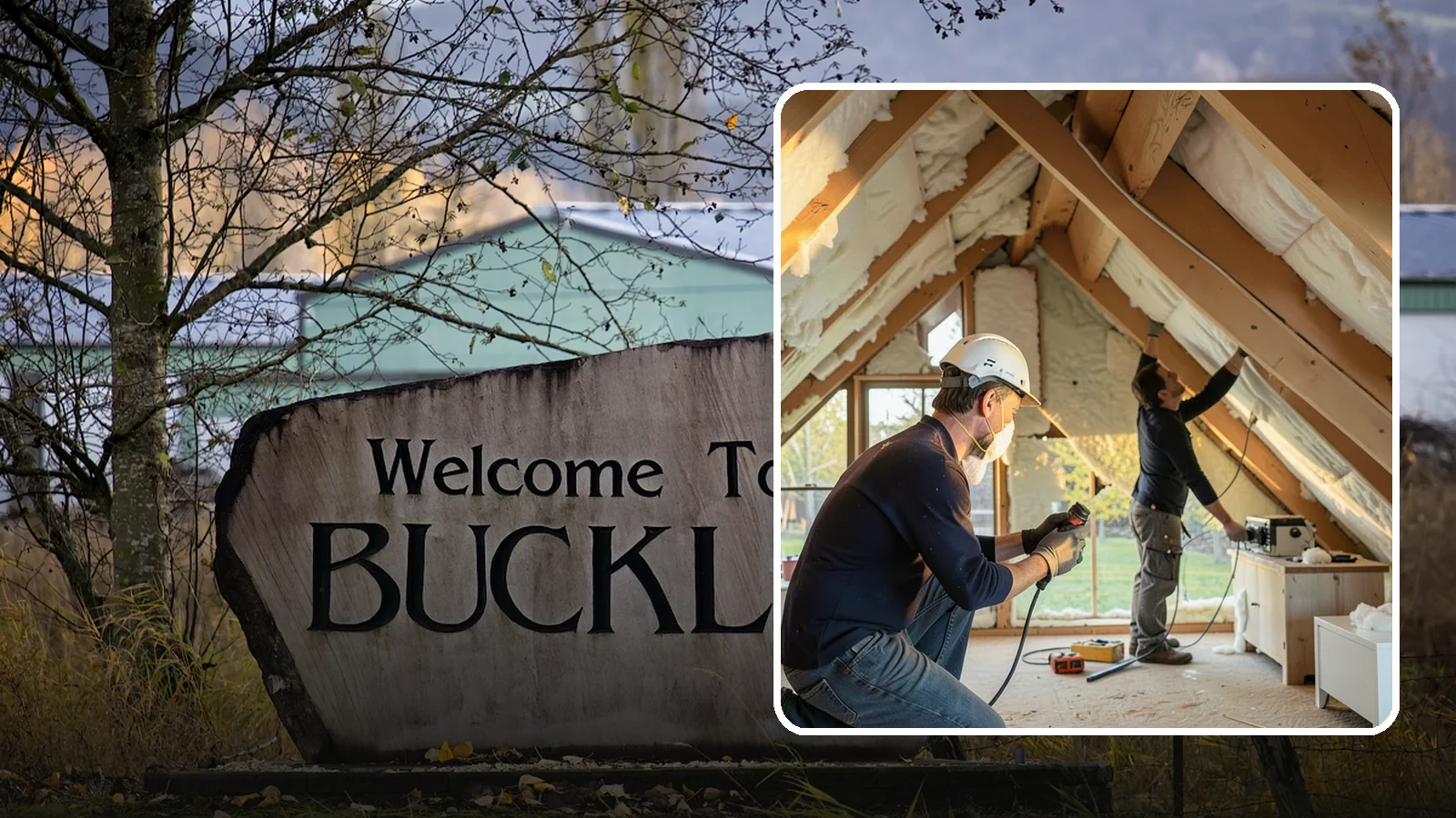 Attic Insulation Installation in Buckley, Pierce County, WA - We add and upgrade attic insulation to keep Western Washington homes warmer in winter and lower on energy bills.