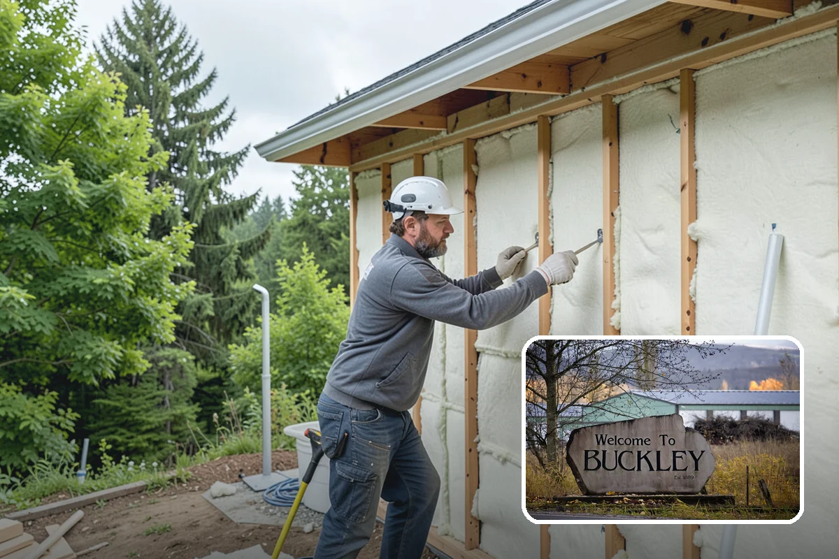 Attic Insulation Installation in Buckley, Pierce County, WA - Reduces winter heat loss and heating bills