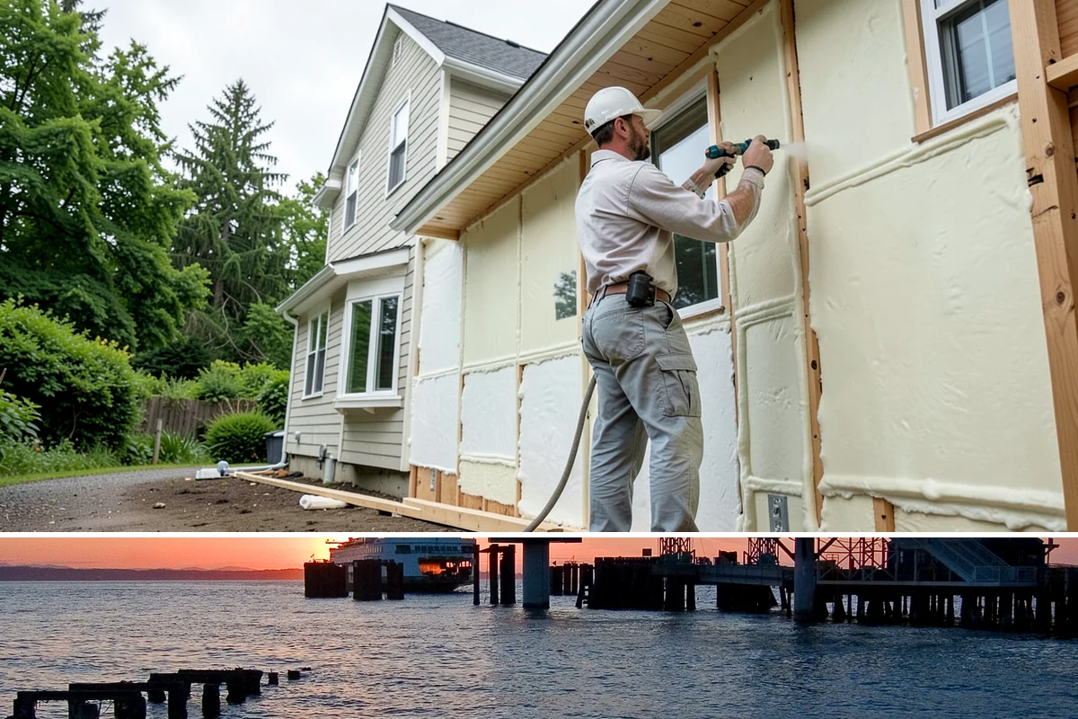 Attic Insulation Installation in Edmonds, Snohomish County, WA - Fall is an ideal time to upgrade attic insulation before heating season, though we install comfortably year-round.
