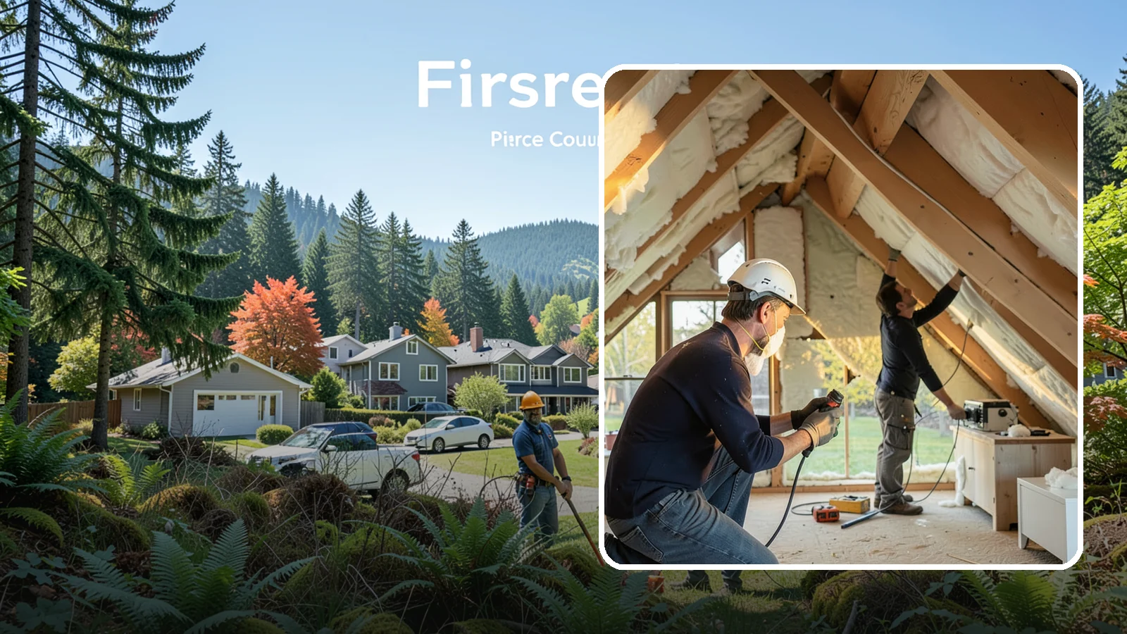 Attic Insulation Installation in Fircrest, Pierce County, WA - We add and upgrade attic insulation to keep Western Washington homes warmer in winter and lower on energy bills.