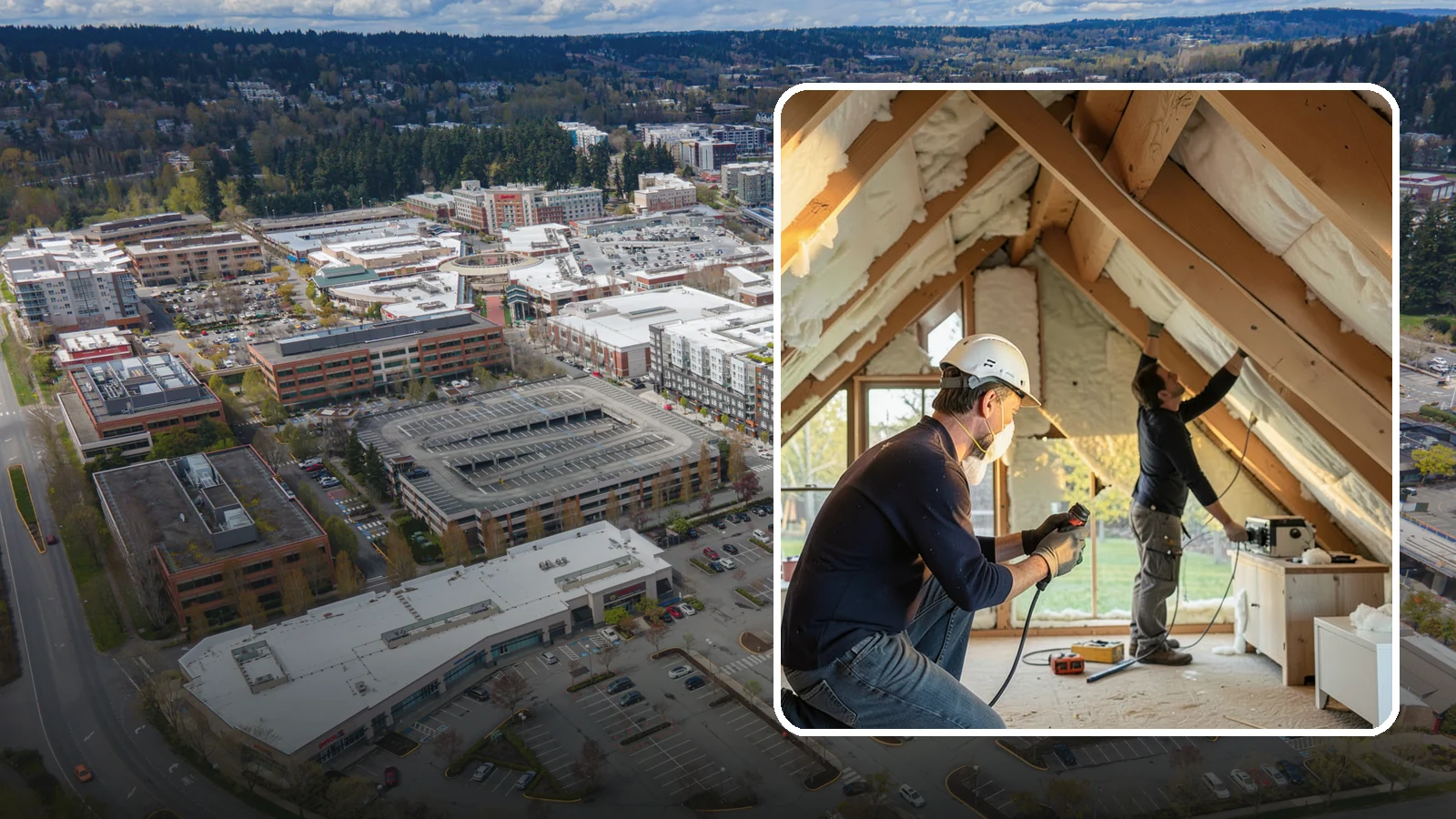 Attic Insulation Installation in Redmond, King County, WA - We add and upgrade attic insulation to keep Western Washington homes warmer in winter and lower on energy bills.