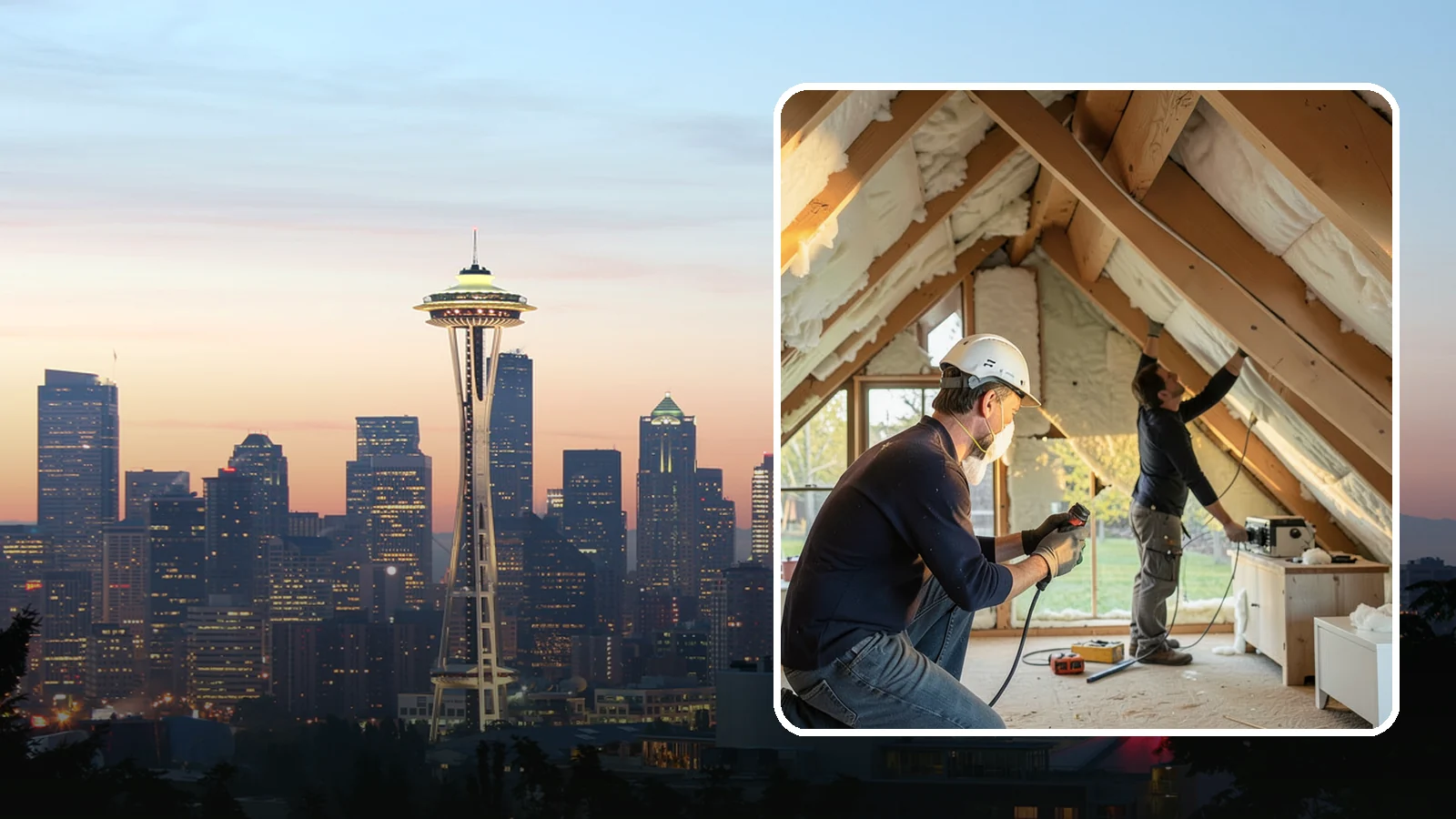 Attic Insulation Installation in Seattle, King County, WA - We add and upgrade attic insulation to keep Western Washington homes warmer in winter and lower on energy bills.