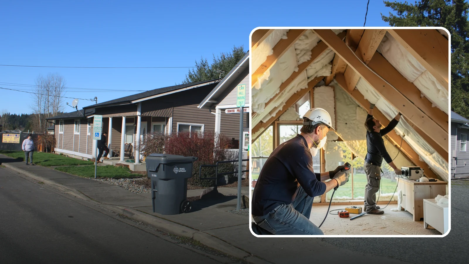 Attic Insulation Installation in South Prairie, Pierce County, WA - We add and upgrade attic insulation to keep Western Washington homes warmer in winter and lower on energy bills.
