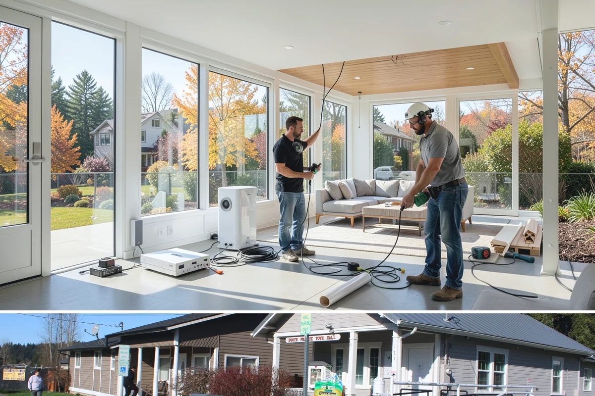 Attic Insulation Installation in South Prairie, Pierce County, WA - Fall is an ideal time to upgrade attic insulation before heating season, though we install comfortably year-round.