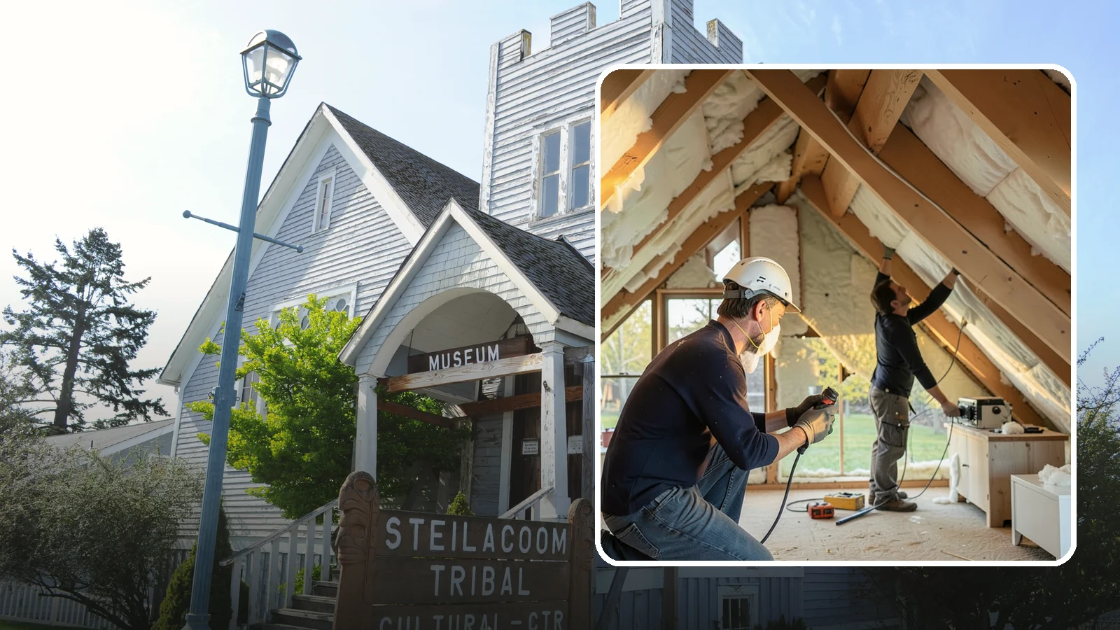 Attic Insulation Installation in Steilacoom, Pierce County, WA - We add and upgrade attic insulation to keep Western Washington homes warmer in winter and lower on energy bills.