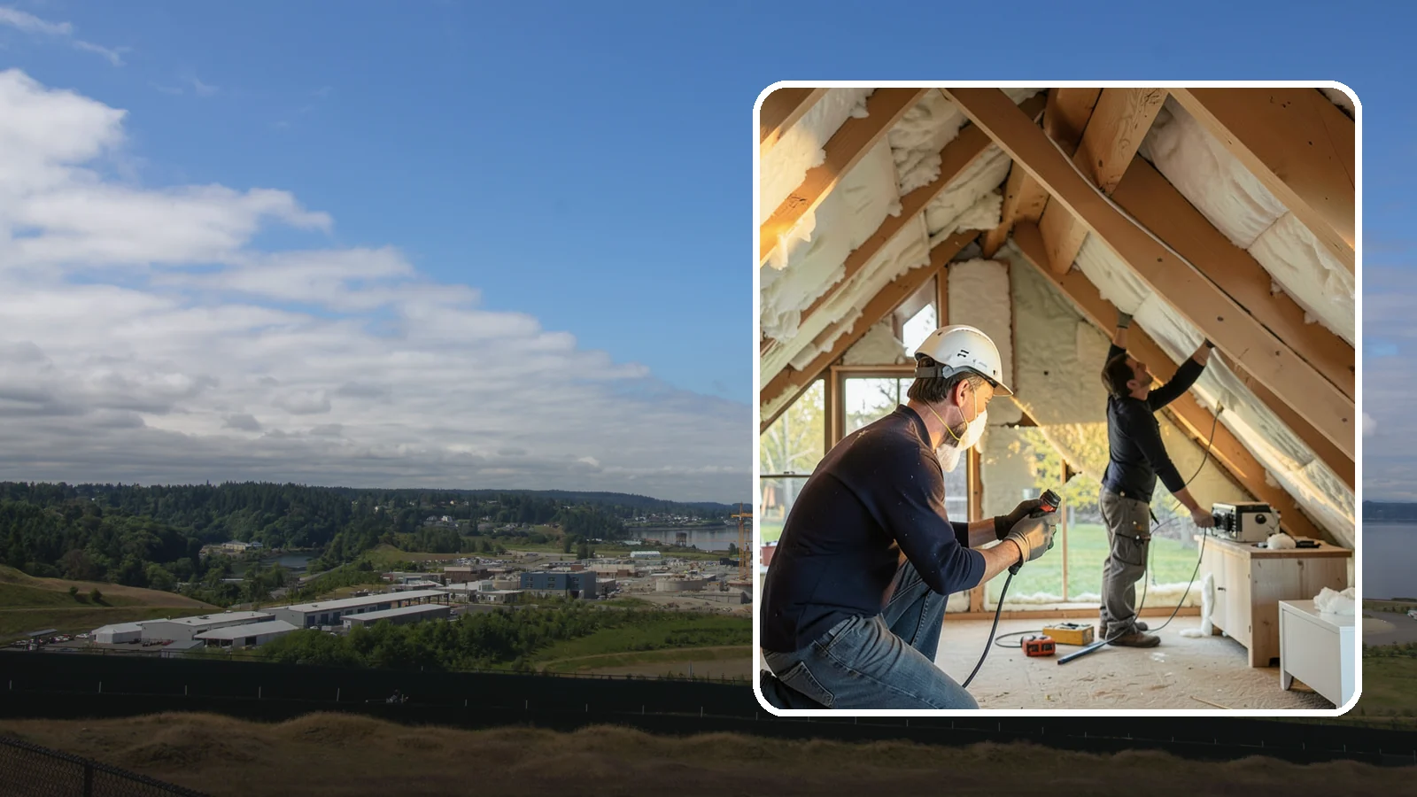 Attic Insulation Installation in University Place, Pierce County, WA - We add and upgrade attic insulation to keep Western Washington homes warmer in winter and lower on energy bills.