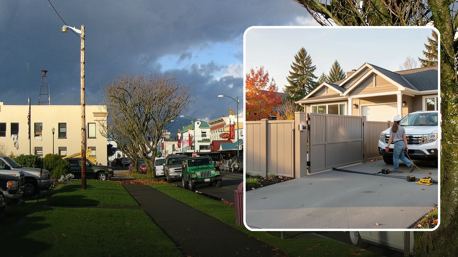 Automatic Gate Installation in Arlington, Snohomish County, WA - A motorized automatic gate that adds security and convenience to your driveway or property entrance.