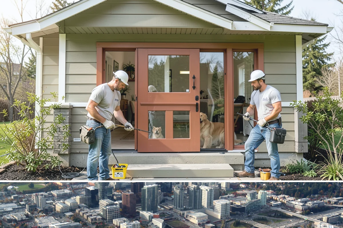 Automatic Gate Installation in Bellevue, King County, WA - Dry-season installation protects wiring and lets footings cure before wet weather.