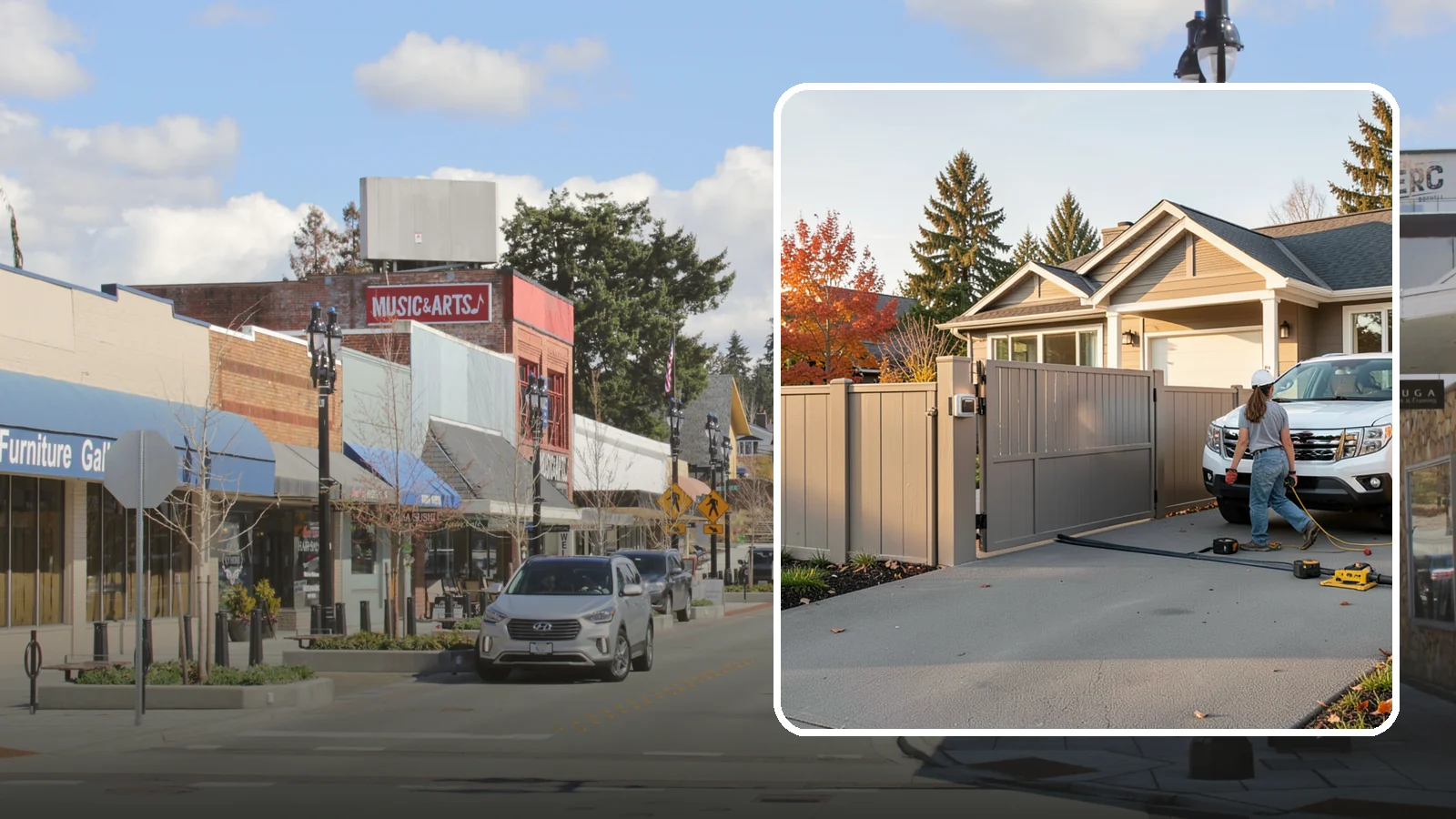 Automatic Gate Installation in Bothell, King County, WA - A motorized automatic gate that adds security and convenience to your driveway or property entrance.