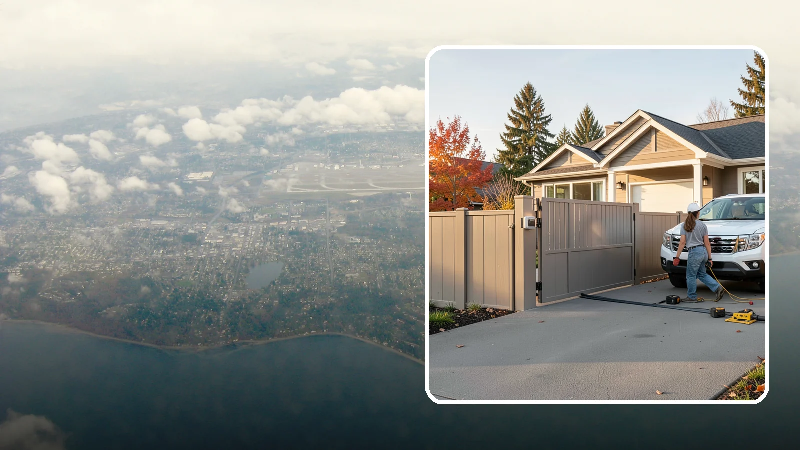 Automatic Gate Installation in Burien, King County, WA - A motorized automatic gate that adds security and convenience to your driveway or property entrance.