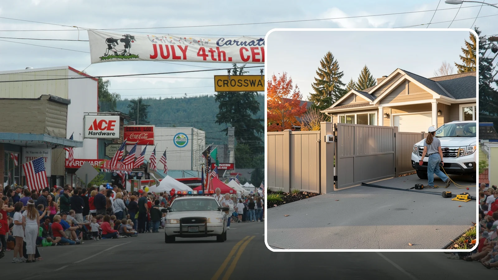 Automatic Gate Installation in Carnation, King County, WA - A motorized automatic gate that adds security and convenience to your driveway or property entrance.