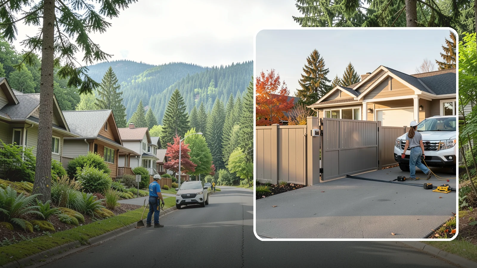 Automatic Gate Installation in Darrington, Snohomish County, WA - A motorized automatic gate that adds security and convenience to your driveway or property entrance.