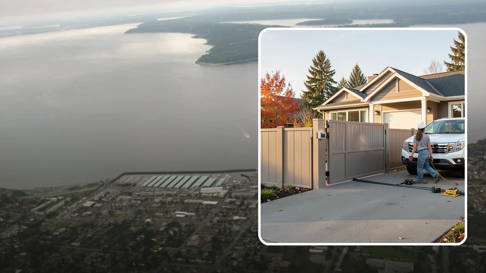 Automatic Gate Installation in Des Moines, King County, WA - A motorized automatic gate that adds security and convenience to your driveway or property entrance.