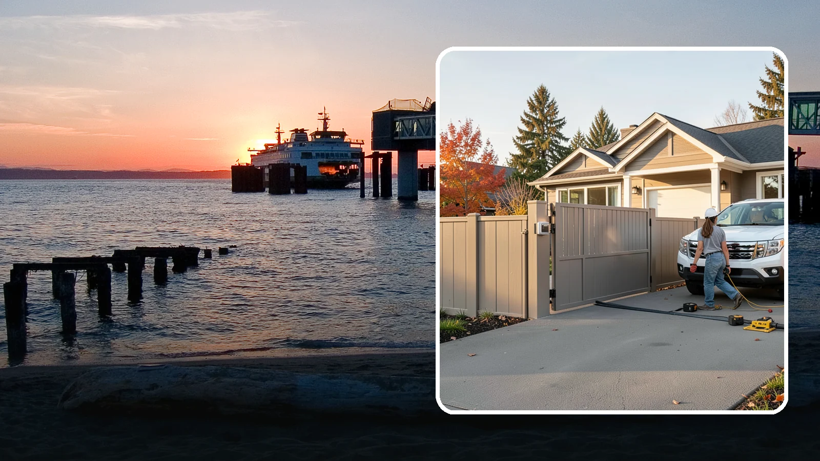 Automatic Gate Installation in Edmonds, Snohomish County, WA - A motorized automatic gate that adds security and convenience to your driveway or property entrance.