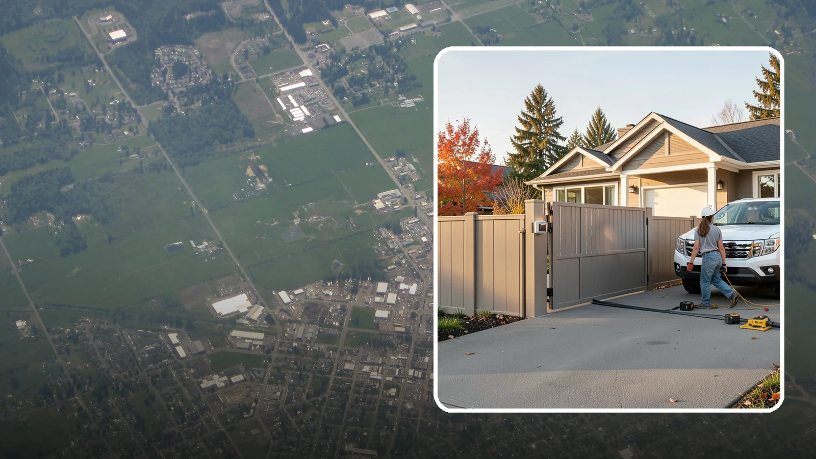 Automatic Gate Installation in Enumclaw, King County, WA - A motorized automatic gate that adds security and convenience to your driveway or property entrance.
