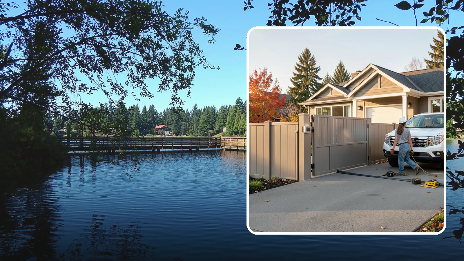 Automatic Gate Installation in Federal Way, King County, WA - A motorized automatic gate that adds security and convenience to your driveway or property entrance.