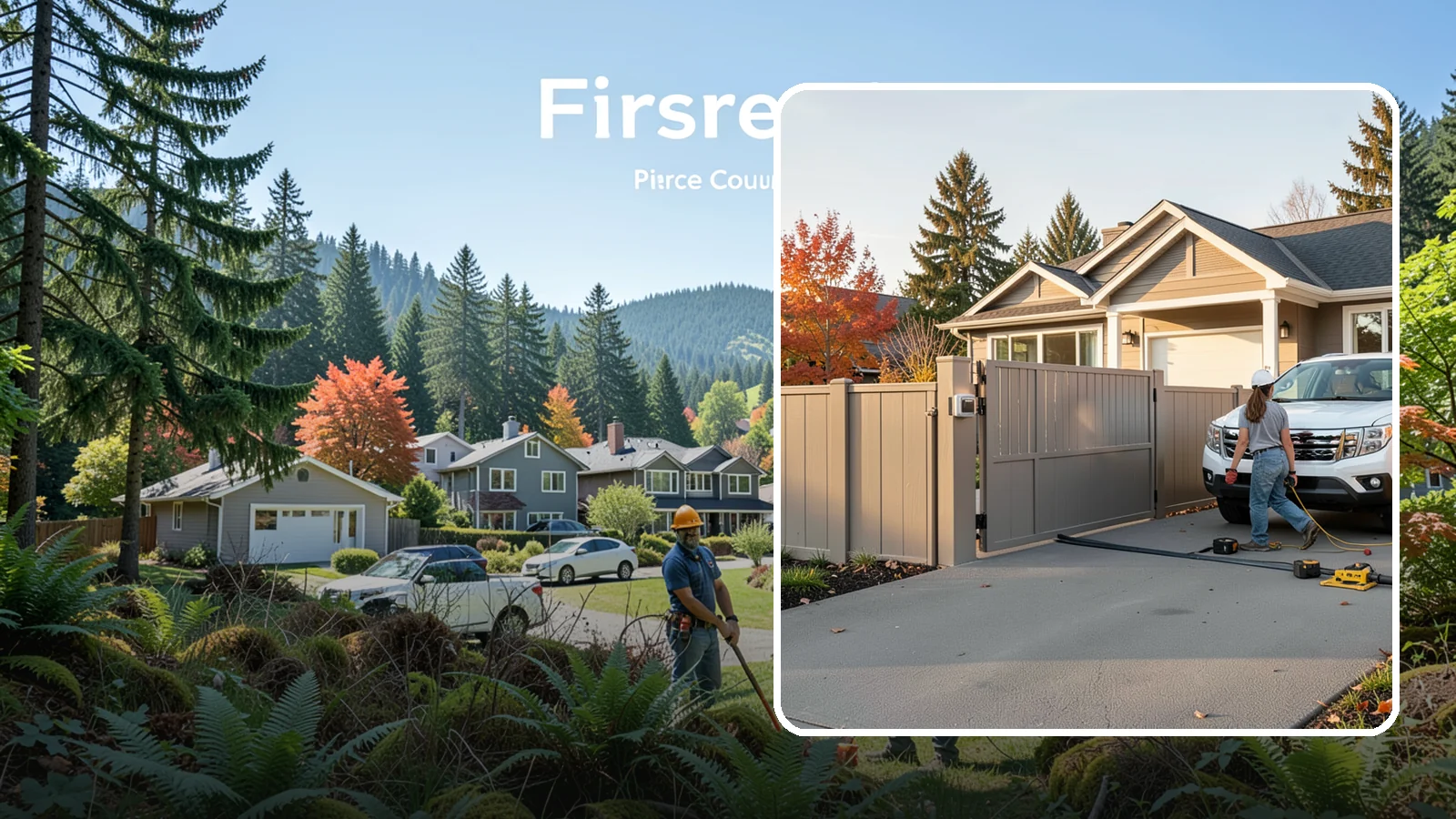 Automatic Gate Installation in Fircrest, Pierce County, WA - A motorized automatic gate that adds security and convenience to your driveway or property entrance.