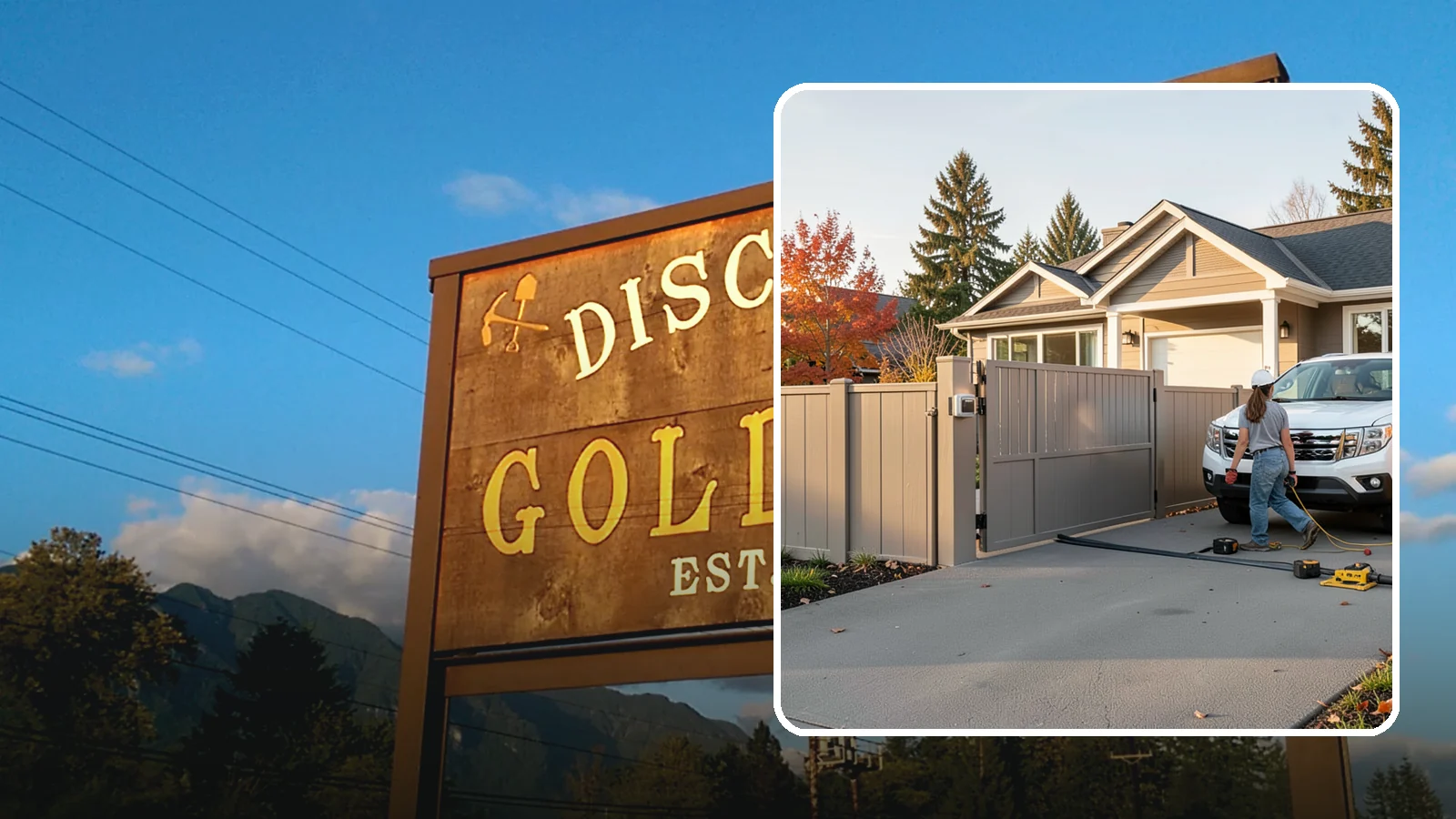 Automatic Gate Installation in Gold Bar, Snohomish County, WA - A motorized automatic gate that adds security and convenience to your driveway or property entrance.